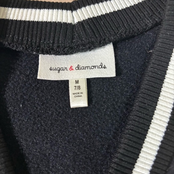 Black and White Cardigan with Butterfly Embroidery - Picture 2 of 7